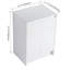 Armoire de rangement autoportante 24 po, 2 portes à fermeture douce, blanc brillant