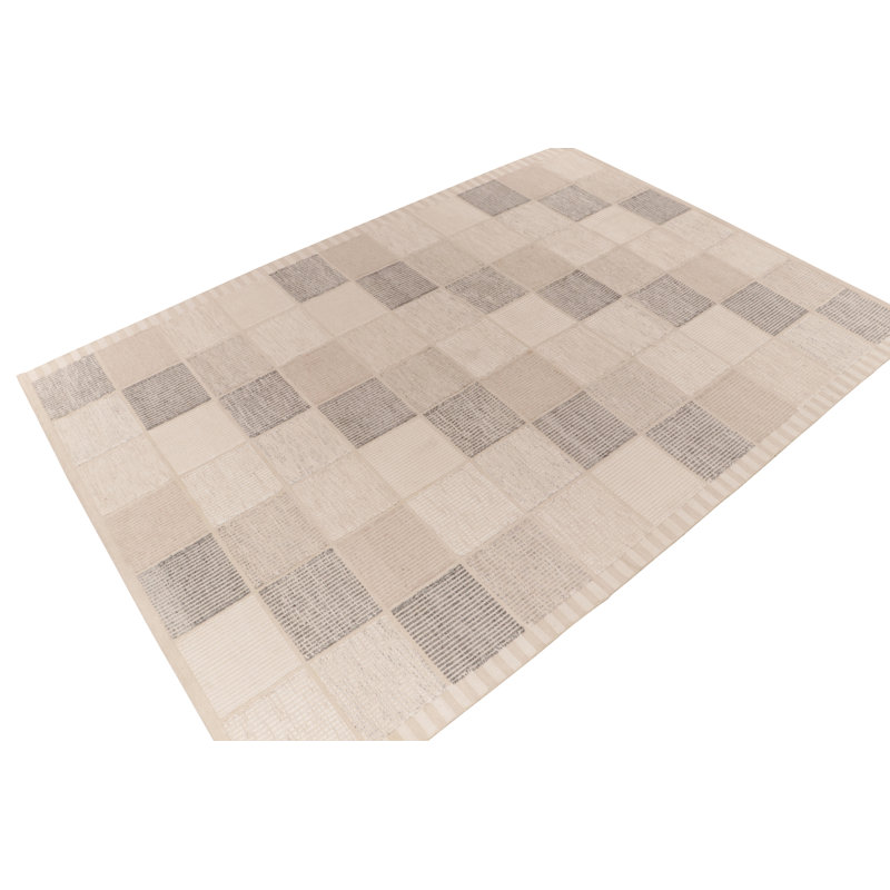 Scandinavian Wool Geometric Area Rug, Rectangle 12' x 18'