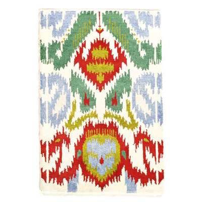 Multi color Ikat Design Rug 2'X 3'