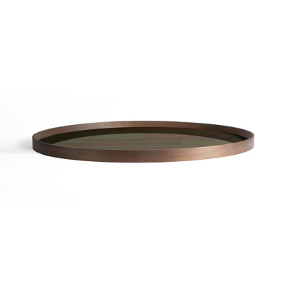 Second Nature Solid Wood Round Decorative Tray