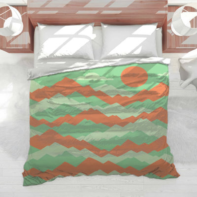 Édredon vert et orange