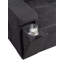 Canapé-lit modulaire réversible en tissu tissé noir l 95 po Ollie