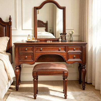 American style light luxury storage dressing table