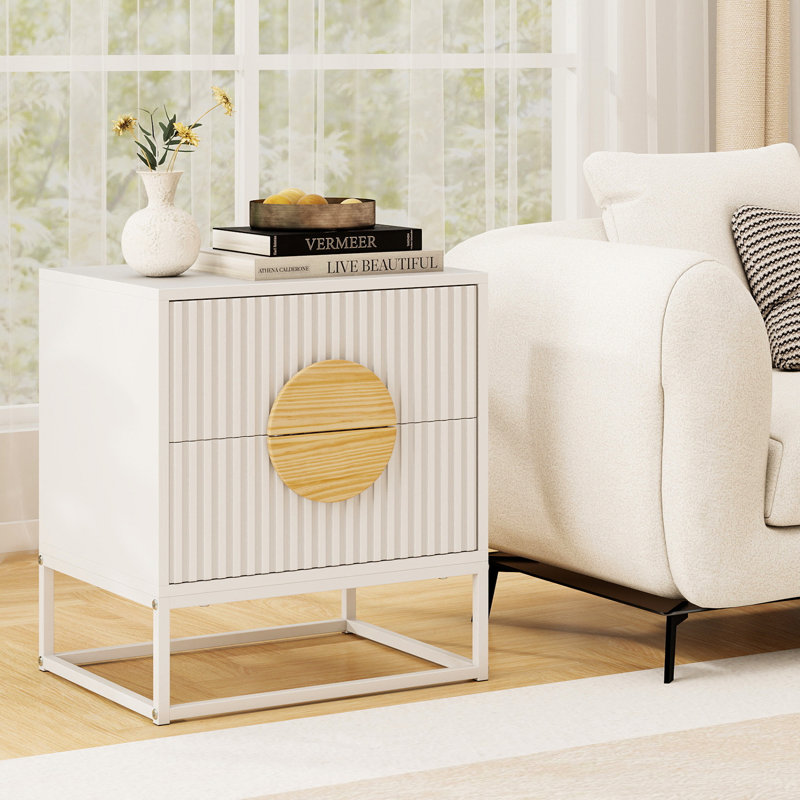 48cm W Manufactured Wood Bedside Table