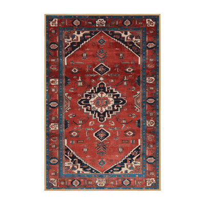 Machine Washable Persian Brown Area Rug