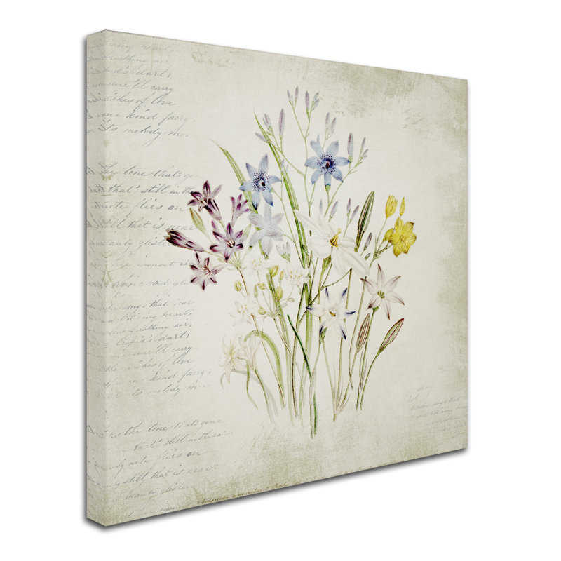 « wild fleurs three », reproduction d’impression sur toile tendue, H 14 po x l 14 po