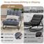 Chaises berçantes d'extérieur, chaise longue confortable avec coussins amovibles, structure en métal robuste