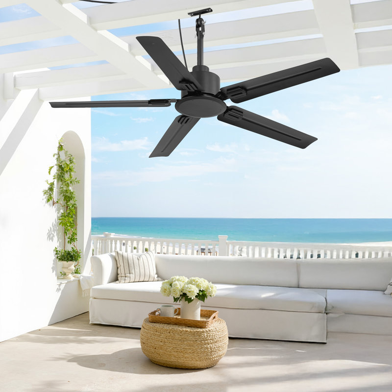Ventilateur de plafond intérieur / extérieur enfichable 48 po avec télécommande Cissline pour patio et espaces couverts