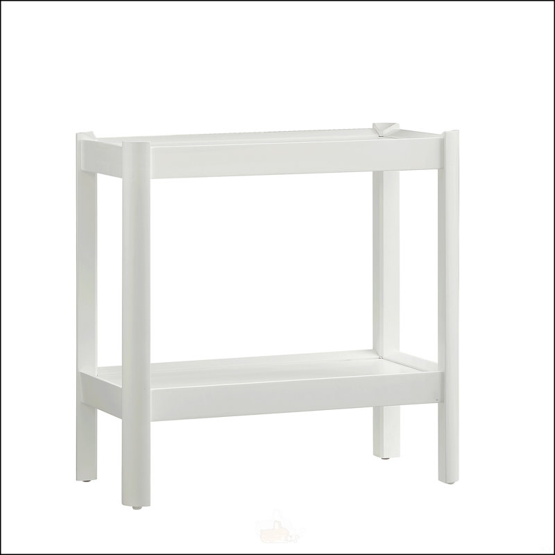 Table de chevet Yonda avec deux tablettes spacieuses et des coins arrondis, parfaite pour les chambres à coucher modernes et les solutions de rangement élégantes.