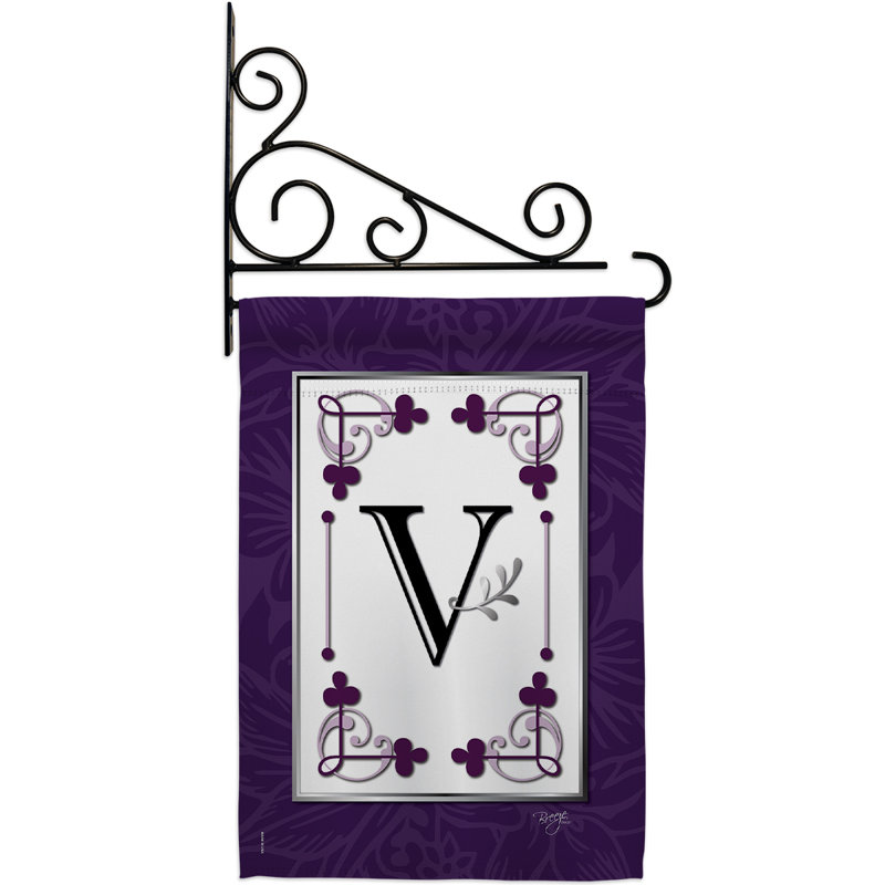 Ensemble de drapeaux en polyester 18 x 13 po à 2 côtés, V