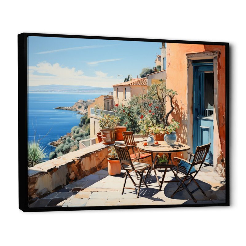 Impression sur toile La Dolce, côte italienne IV - Italie, H 16 po x l 32 po x P 1 po, Cadre flottant noir