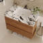 Meuble-lavabo moderne flottant avec comptoir et lavabo en faux marbre-839532959