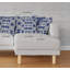 Housse et insert de coussin décoratif 20 po x 20 po à fermeture à glissière intérieure bleue et rose-105676602
