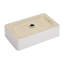 Lavabo de salle de bain rectangulaire en céramique blanche L 21 1/2 po x l 13 1/2 po Lordear