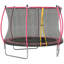 Trampoline de 10 pieds pour l'extérieur, récréatif avec enceinte en filet, poteaux courbés et housse de ressort de sécurité pour enfants adultes, approuvé ASTM, rouge-130774657-130774659
