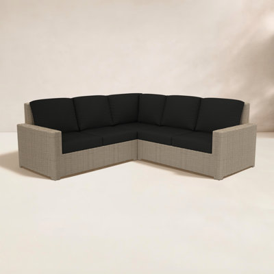 Henri Outdoor Patio Sectional Seating Group With Sunbrella Cushions