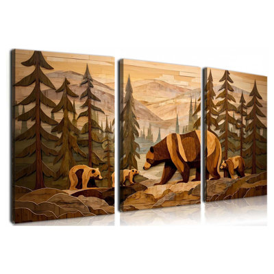 3 Piece Wrapped Canvas Wall Art