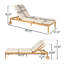Chaise longue d'extérieur avec roulettes Riviera, structure en bois d'acacia (ensemble de 2)