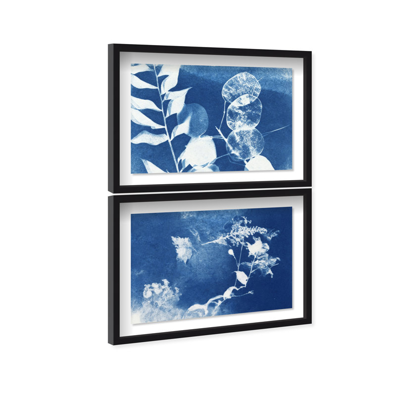 Faded Poetry Set Set by Oliver Gal, 46.5"H x 31.5"W, Black Shadowbox