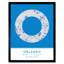 Orlando Florida United States City Map Blue 1 Piece Single Picture Frame Wall Art