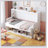 Lit simple extra-long blanc
