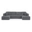 Canapé modulaire en velours côtelé 132 po-129992674