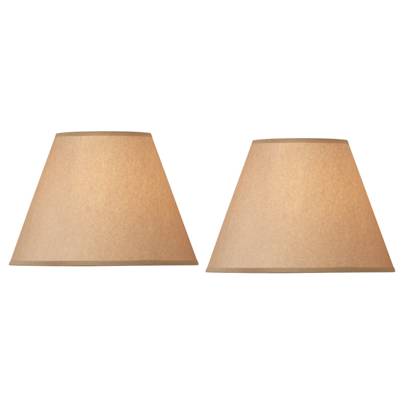 Abat-jour empire l 12 "en papier (Spider) en beige foncé