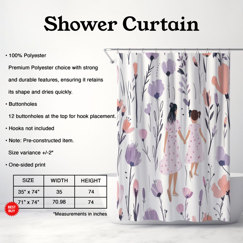 Rideau de douche Mommy Warmth 30, H 74 po x l 71 po