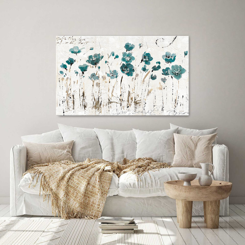 "Abstract Balance IV Blue" par Lisa Audit, reproduction sur toile, H 24 po x l 40 po