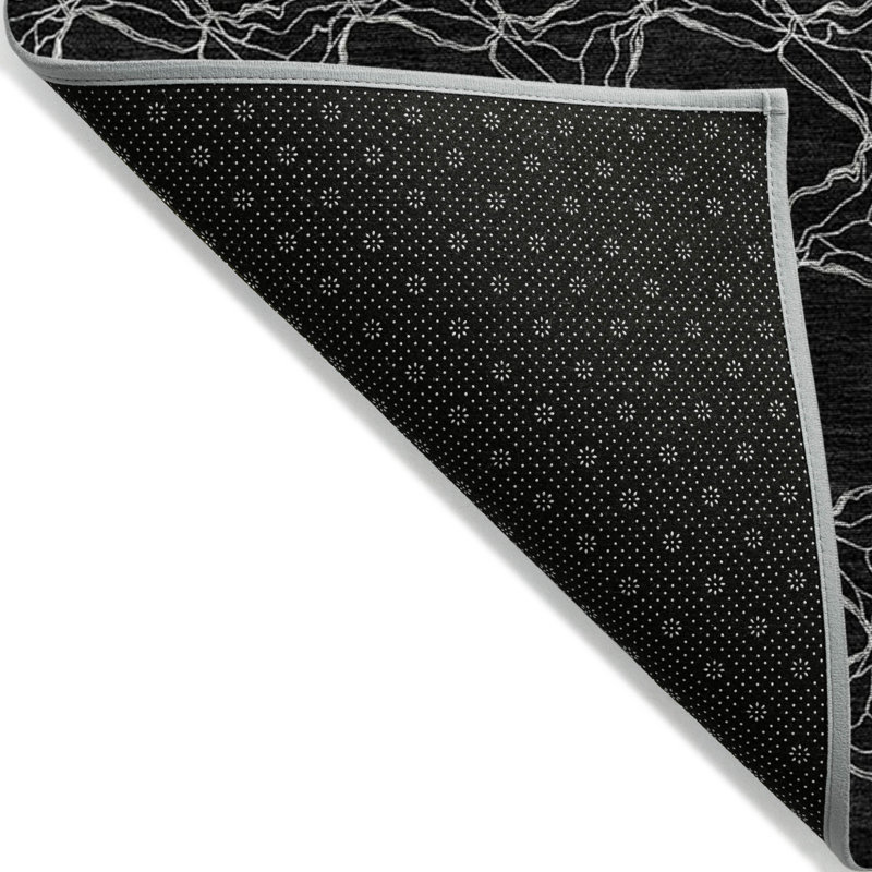 Tapis intérieur / extérieur géométrique blanc lavable 3 pi x 5 pi
