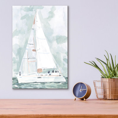 «Soft Sailboat 2» par Emma Scarvey, art mural en verre acrylique