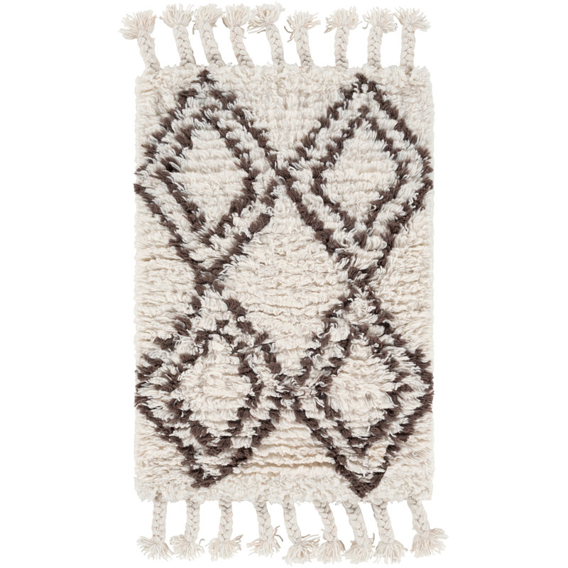 Saidais Wool Moroccan Indoor Rug, Rectangle 2' x 3'