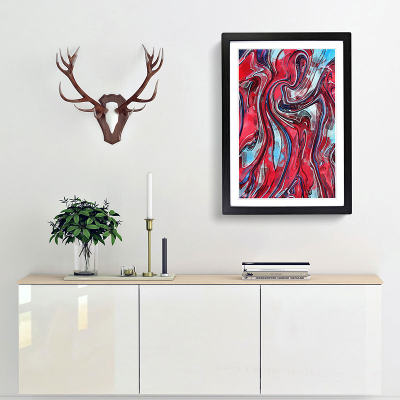 Sweetest Dreams in Abstract - Framed Print, 87cm H x 62cm W x 2cm D, Black Framed