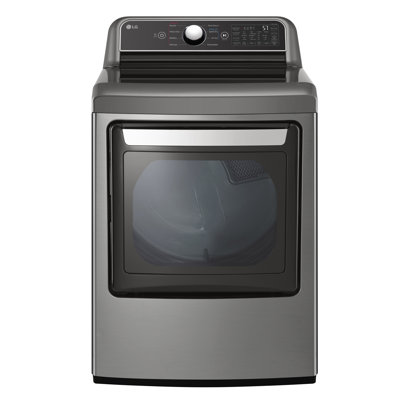 LG 7.3 cu. ft. Ultra Large Capacity Smart Wi-Fi Enabled Rear Control Electric Dryer with Easyload Door