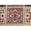Tapis unique en laine noué à la main 7 pi One-of-a-Kind en rouge / bleu / vert