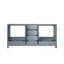 Meuble-lavabo double gris foncé de 72 po X P 22 po D-2112735635