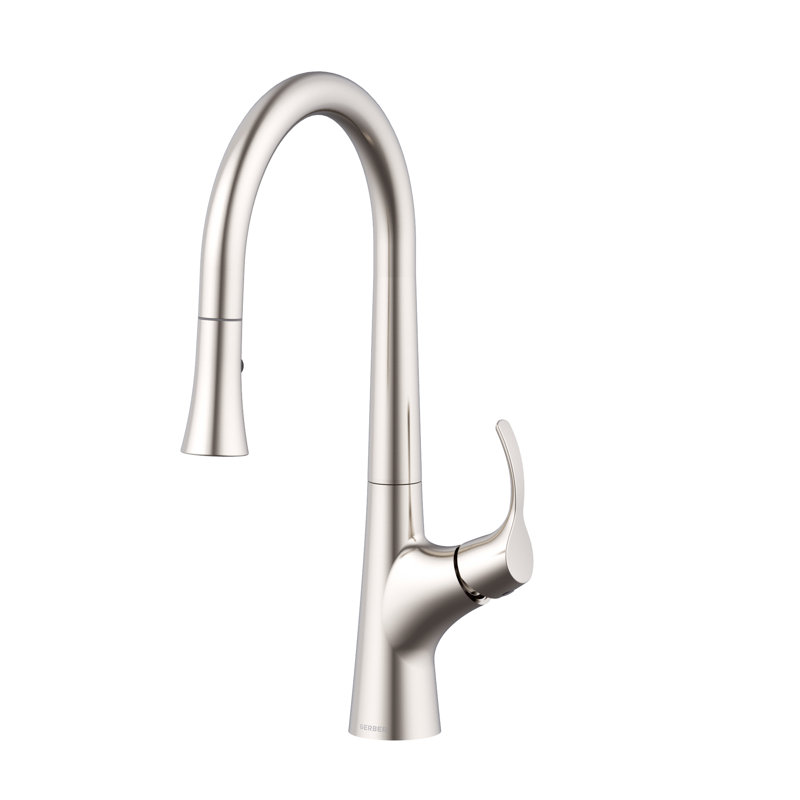 Robinet de cuisine à poignée simple Antioch, Acier inoxydable
