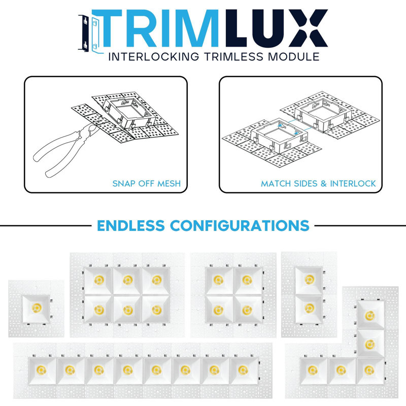 5.75'' White Aluminum Dimmable Recessed Lighting Kit with LED