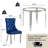 37"Modern Glass Dining Table Set, Irregular Stainless Steel Table Legs And Velvet Tufted Backrest Chairs-1077250770-1077250775-1077250774