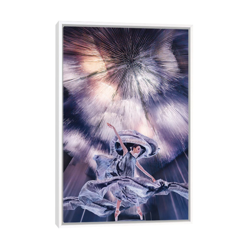 Northern Lights par Hobopeeba-impression, Pas de tapis, H 26 po x l 18 po x 1,5 po, Toile blanche encadrée