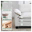 Canapé modulaire 3 places avec repose-pieds en chenille beige et structure en bois massif-642757323-642757324