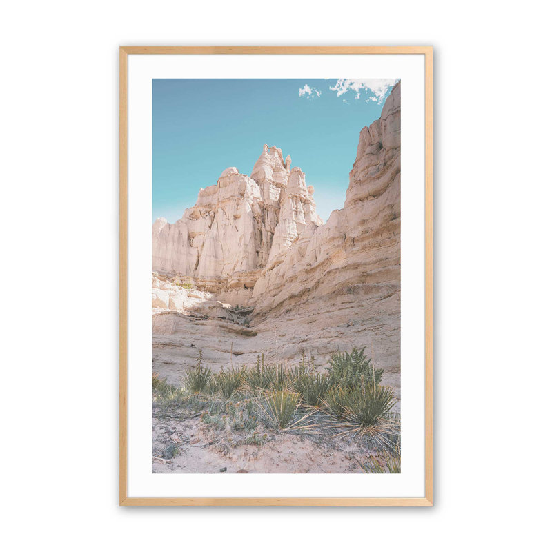 Motif de pics arides, Érable brut encadré, H 21 po x l 17 po x P 1,25 po