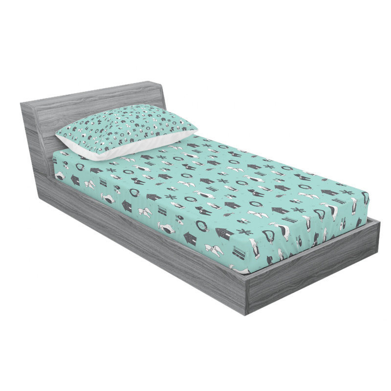 Gnome Microfiber Sheet Set, Twin XL Sheet Set with Fitted Sheet