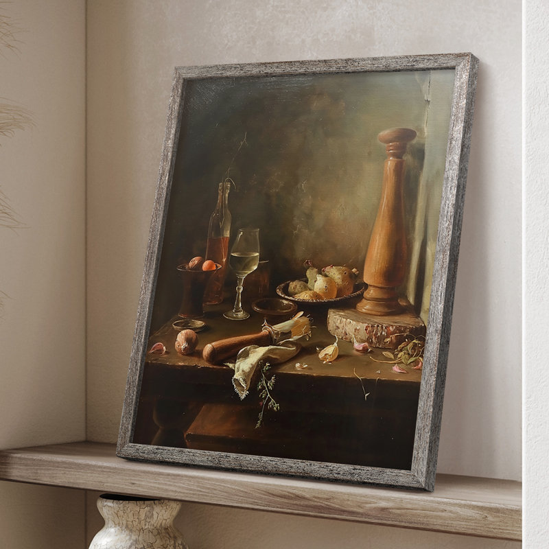 Reproduction encadrée FLORAL Series DCCXVIII - bois massif, H 11 po x l 9 po
