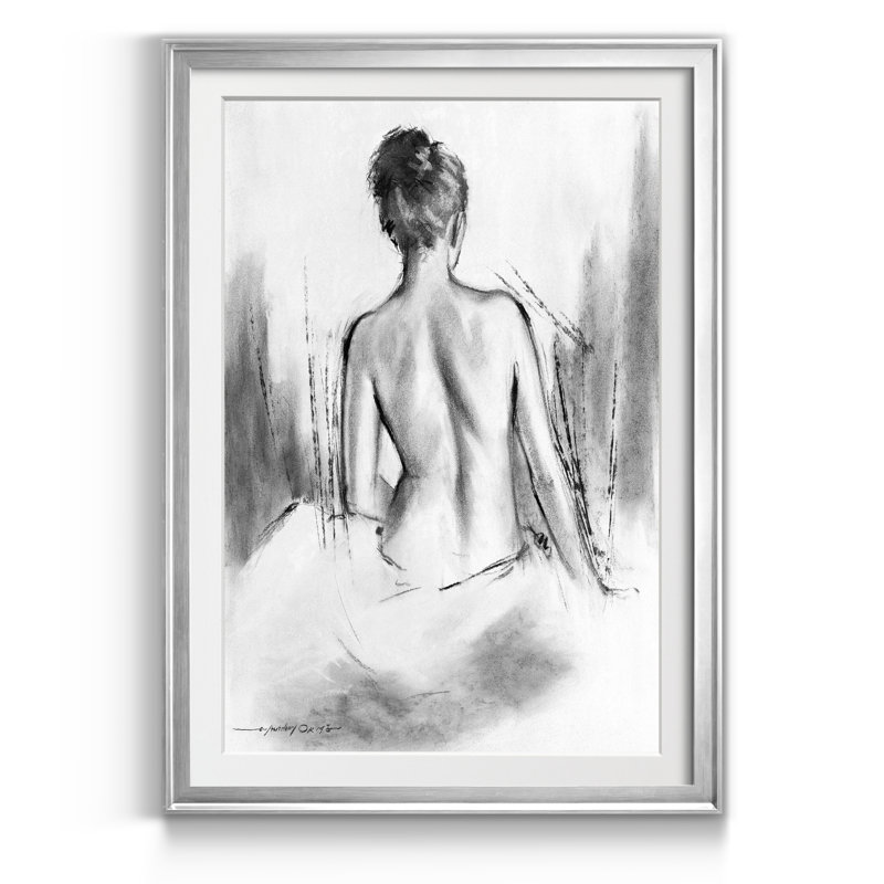 Soft Silhouette VI - Cadre photo, reproduction d'art sur papier, H 26,5 po x l 36,5 po x P 1,5 po, Argent