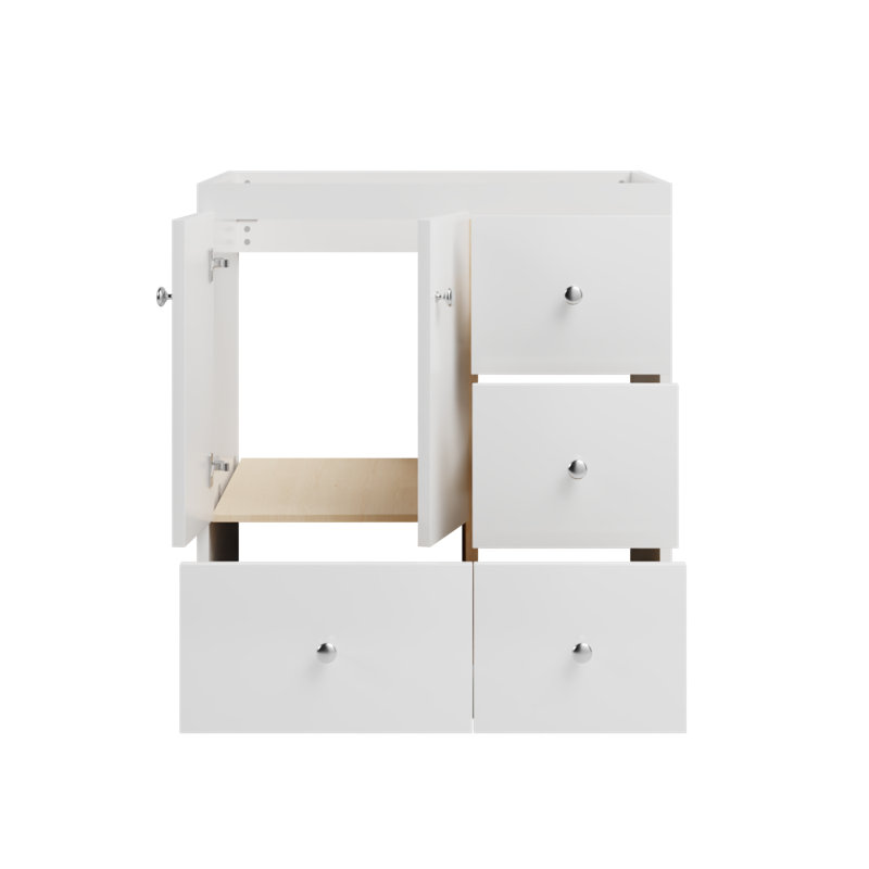 Armoire de meuble-lavabo sans comptoir H 30,5 po x P 21 po x H 34,5 po Slab, Blanc satiné