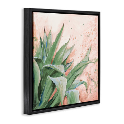 «Succulent Plant Leaves», art mural encadré sur toile flottante par Patricia Pinto