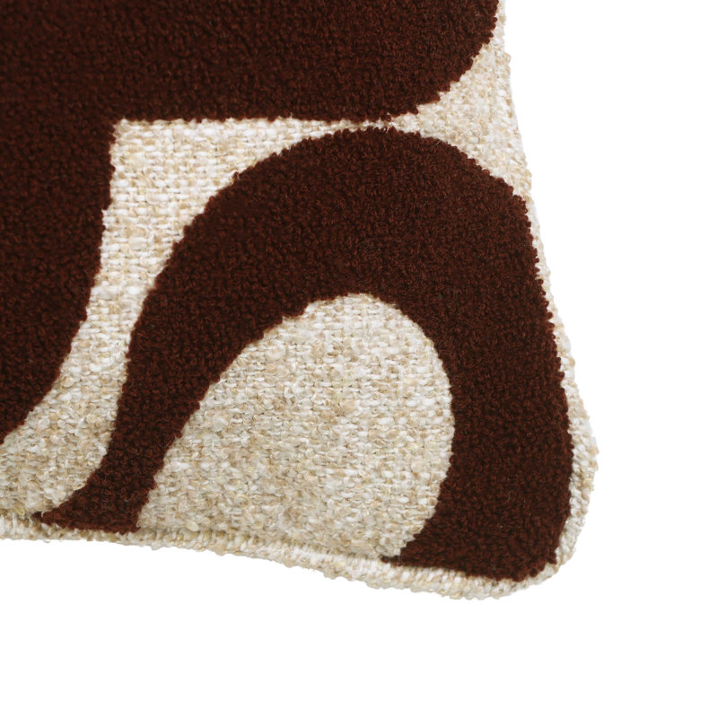 Coussin décoratif Bonney Boucle, Brun