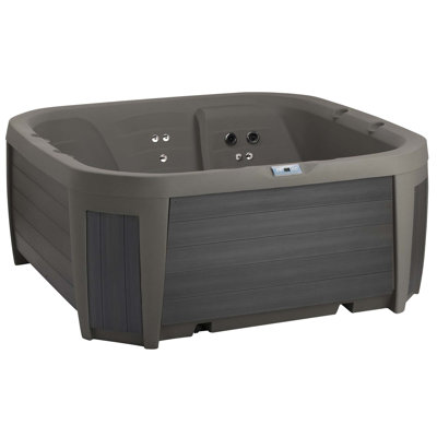 Maui Spa New for 2025, méridienne 5 personnes, jet 25 SS, 110 V / 230 V, véritable chauffe-eau en acier inoxydable, belle jupe en bois synthétique améliorée, ozone, cascade et éclairage DEL
