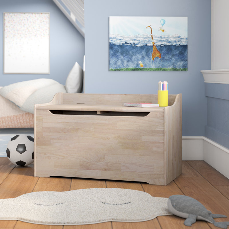 Jaigo Solid Wood Blanket Chest, 23" H x 38" W x 19" D, Unfinished (Ready to Finish)